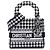 Autre Marque Dior White Mini Embroidered Canvas Houndstooth Lady D Lite Bianco