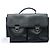 Double Borsa business Prada in vitello City nera con doppia chiusura push lock Nero - vista 10