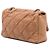 Chanel Brown CC Quilted Calfskin Embossed Stitch Flap Marrone Marrone chiaro - vista 2