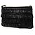 Chanel Black CC Lammleder Clutch mit Kette und Rüschen Schwarz - Ansicht 2
