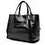 Gucci Soho Cellarius Tote Medium aus schwarzem Lackleder mit Shearling-Besatz - Ansicht 2