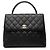 Chanel Black Jumbo Quilted Caviar Kelly Flap Nero