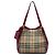 Borsa tote Burberry Beige Small Haymarket Check in nylon e vitello Canterbury
