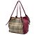 Borsa tote Burberry Beige Small Haymarket Check in nylon e vitello Canterbury - vista 2