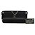 Chanel Reissue 2.55 East West Flap em jersey acolchoado preto e acabamentos em verniz - vista 7