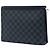 Louis Vuitton Black Damier Graphite Pochette Voyage MM Nero - vista 2