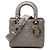 Autre Marque Dior Gray Small Lambskin Cannage My ABCDior Lady Dior Marrone