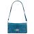 Borsa Satchel Miu Miu in camoscio blu con catena di cristalli - vista 6
