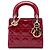 Autre Marque Dior Red Mini Patent Cannage Lady Dior Rosso Bordò