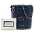 Borsa secchiello Gucci Blue Mini GG Marmont Matelassé in pelle diagonale Torchon - vista 7