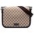Bolso bandolera con solapa Gucci de lona GG beige
