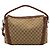 Borsa a tracolla Gucci Bella in tela GG beige Medium