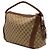 Borsa a tracolla Gucci Bella in tela GG beige Medium - vista 2