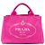 Tote Prada Small Canvas Canapa Logo Rosa