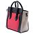 Céline Celine Borsa Luggage Nano Tricolor in Nubuck e Pelle di Vitello Rossa Rosso - vista 2