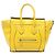 Céline Celine Yellow Mini Drummed Calfskin Luggage Tote