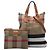 Burberry Brown Medium Mega Check Canvas Tottenham Brit Satchel Marrone Marrone chiaro - vista 6