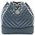 Zaino Gabrielle Chanel Blue Small in vitello invecchiato