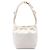 Borsa bucket Valentino Brown Nappa Vlogo Pouf Marrone Beige