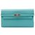 Hermès Blue Epsom Kelly Longue Wallet Turquoise