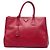 Prada Borsa Tote Galleria Double Zip Large in Saffiano Rossa Rosso
