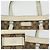 Borsa Tote Gucci GG Canvas Beige Crudo - vista 12