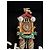 Broche Chanel Relógio de Cuco com pinhas e pingente CC Vermelho Dourado Verde Hardware prateado Gold hardware - vista 6