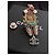 Broche Chanel Relógio de Cuco com pinhas e pingente CC Vermelho Dourado Verde Hardware prateado Gold hardware - vista 8