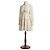 Uterque Uterqüe Chiffon-Midikleid mit Punktmuster und Rüschen Beige