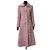 Chanel Abrigo de Tweed Rosa Beige Gris