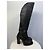 Ann Demeulemeester Kniehohe Stiefel aus schwarzem Leder - Ansicht 5
