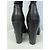 Ann Demeulemeester Kniehohe Stiefel aus schwarzem Leder - Ansicht 6
