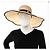 Cappello di paglia a tesa larga Chanel Camelia Nero - vista 3