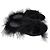 Mules Simone Rocha in velluto nero e pelliccia