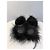 Mules Simone Rocha in velluto nero e pelliccia - vista 2