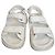 Chanel Sandalen aus weißem gestepptem Leder CC-Logo