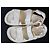 Chanel Sandalen aus weißem gestepptem Leder CC-Logo - Ansicht 11