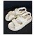 Chanel Sandalen aus weißem gestepptem Leder CC-Logo - Ansicht 5