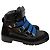 Stivali da trekking Dsquared2 in pelle nera con cinturini blu Nero