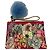 Autre Marque Swash London Clutch in Pelle Morphology Amaranth con Pompon Rosso Multicolore
