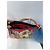 Autre Marque Swash London Clutch in Pelle Morphology Amaranth con Pompon Rosso Multicolore - vista 3