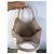 Autre Marque Mizel Borsa Tote in Crochet Beige - vista 3
