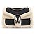 Borsa a tracolla Gucci Dionysus Medium in pelle e shearling Nero Bianco