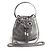 Borsa a secchiello mini Micro Pom Jimmy Choo Argento