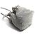 Borsa a secchiello mini Micro Pom Jimmy Choo Argento - vista 3