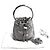 Borsa a secchiello mini Micro Pom Jimmy Choo Argento - vista 7