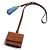 Miu Miu Charm Trick Bag Charm in pelle Marrone Blu chiaro