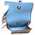 Miu Miu Charm Trick Bag Charm in pelle Marrone Blu chiaro - vista 4