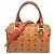 Bolsa Boston MCM para mulheres, marrom