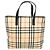 Burberry Check Pattern Handtasche Braun